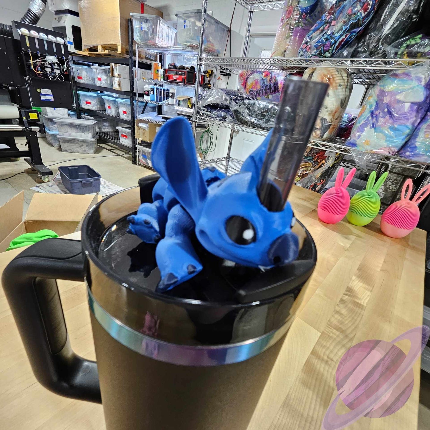 BLUE ALIEN-3D PRINTED STRAW BUDDY