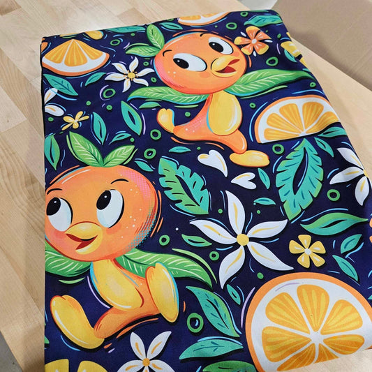 ORANGE BIRD - SOFT BLACK FLEECE THROW BLANKET