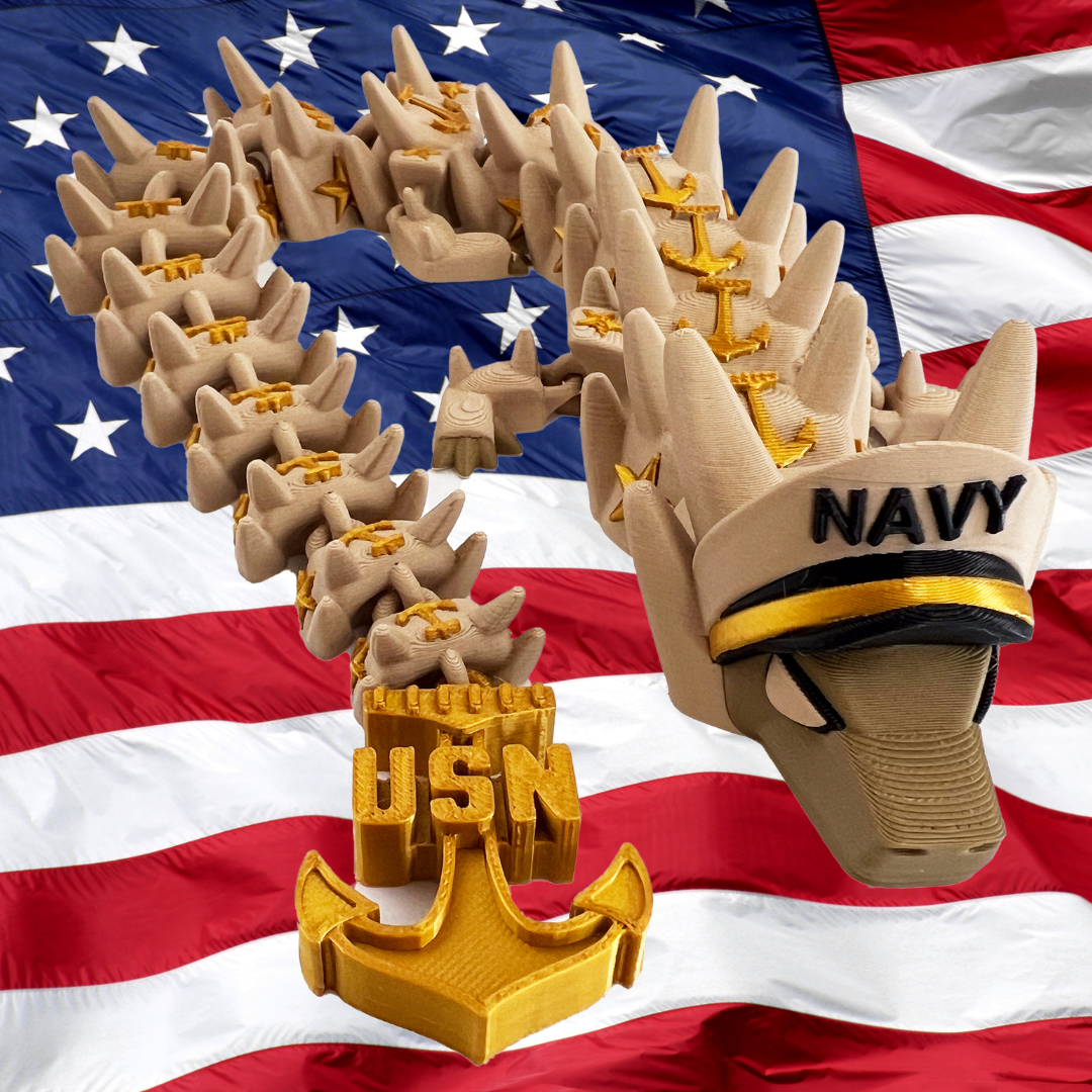 3D PRINTED NAVY DRAGON