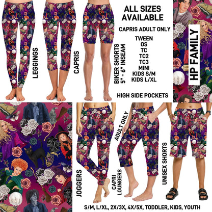 RTS - HP Family Biker/Capris/Leggings with High Side Pockets