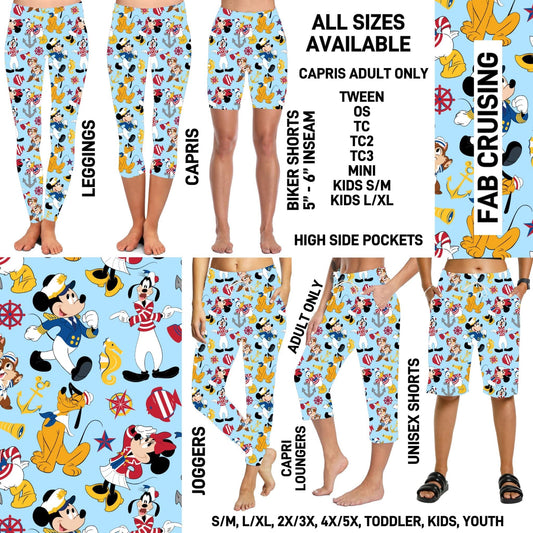 RTS - Fab Cruising Full Joggers/Capri Loungers/Unisex Shorts