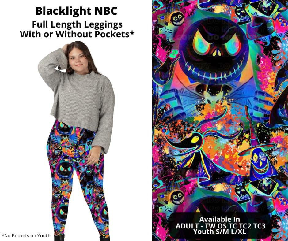 Blacklight Nightmare Full Length Leggings With Pockets