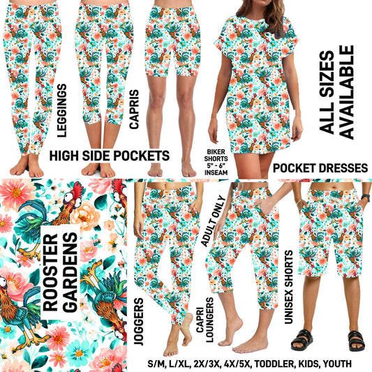 RTS - Rooster Gardens Biker with Pockets