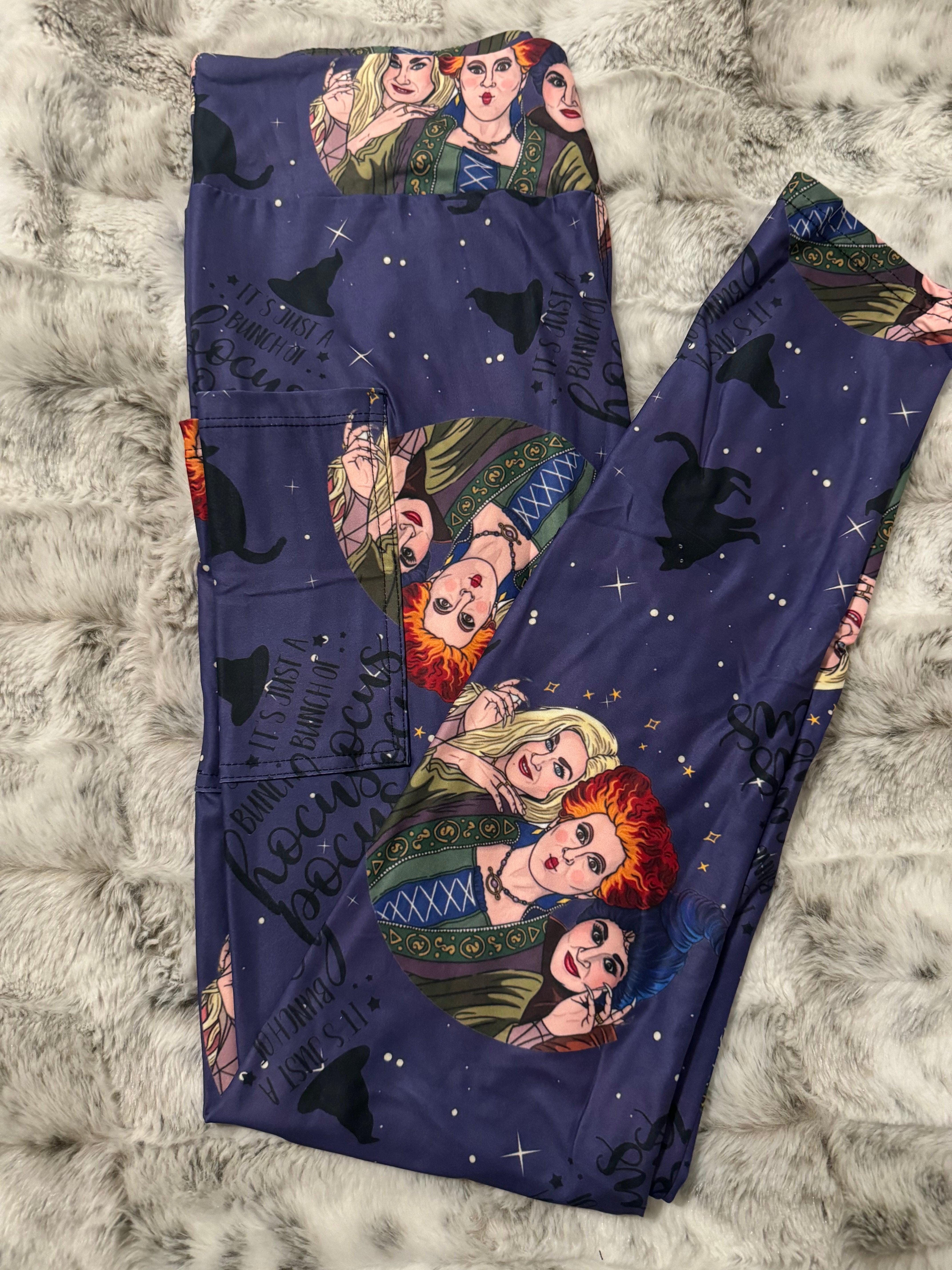 Witches Spell Full Length Leggings With Pockets