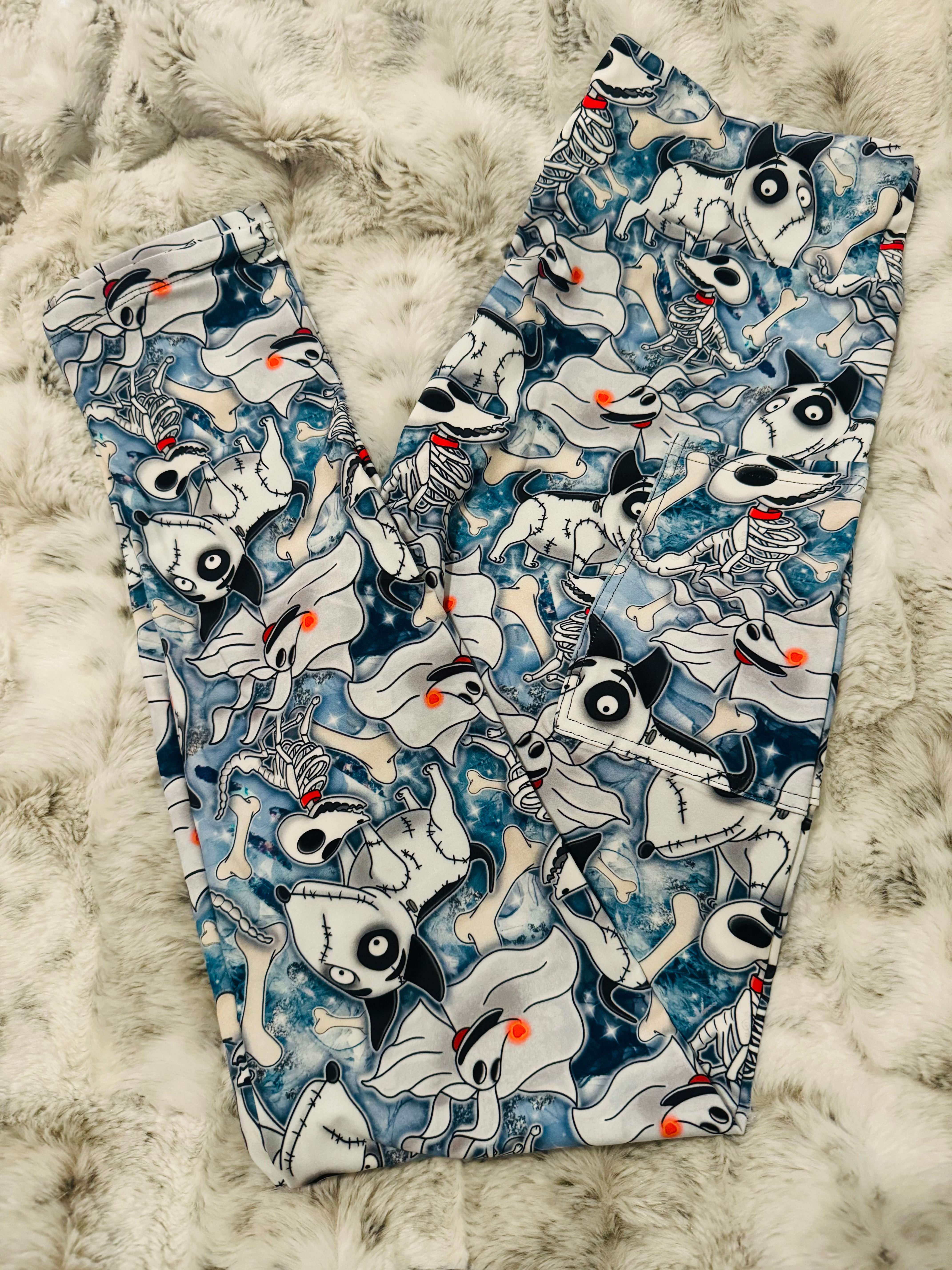 Frightful Dogs Full Length Leggings With Pockets