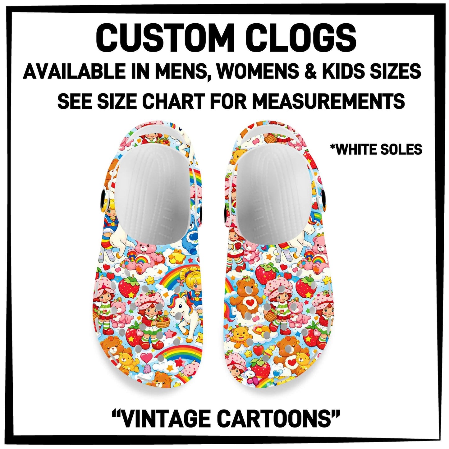 C8LG - Vintage Cartoons Custom Clogs - Preorder Closing 6/10 ETA: Mid-Aug