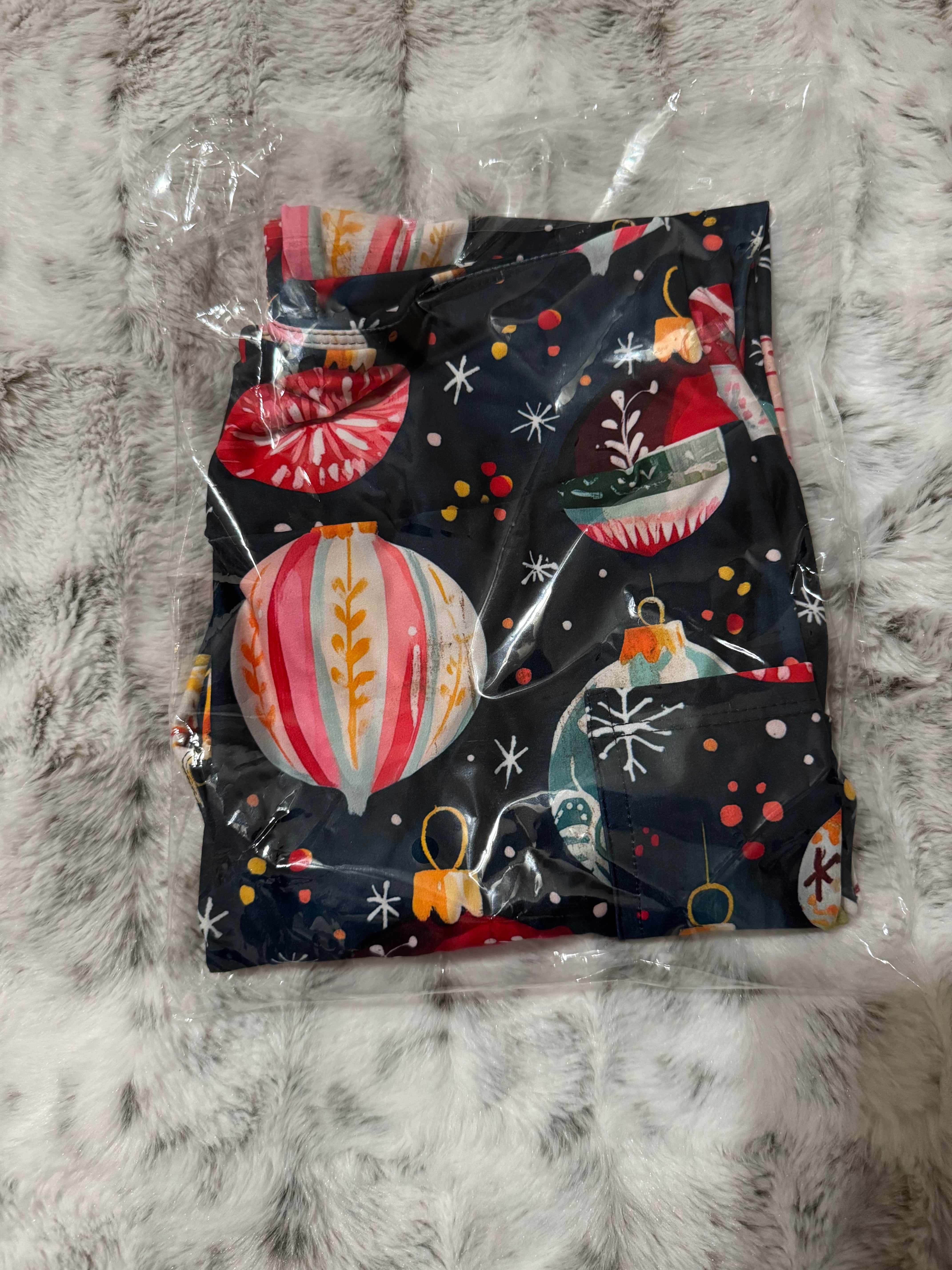 Christmas Ornaments Full Length Leggings With Pockets