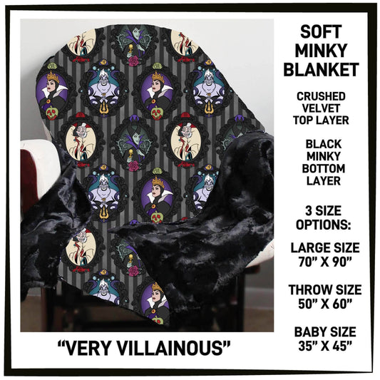 MI8B - Very Villainous Minky Blanket - Preorder Closing 7/15 ETA: Late Sept