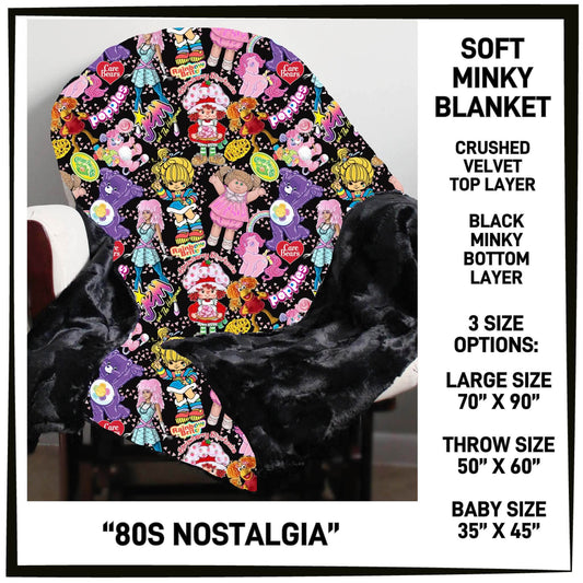 MI8B - 80s Nostalgia Minky Blanket - Preorder Closing 7/15 ETA: Late Sept