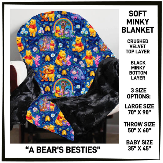 MI8B - A Bear's Besties Minky Blanket - Preorder Closing 7/15 ETA: Late Sept