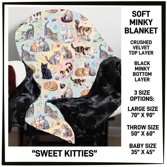 MI8B - Sweet Kitties Minky Blanket - Preorder Closing 7/15 ETA: Late Sept