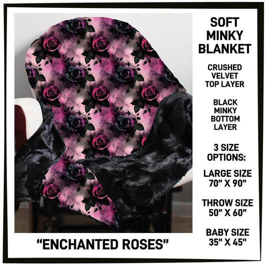 MI8B - Enchanted Roses Minky Blanket - Preorder Closing 7/15 ETA: Late Sept