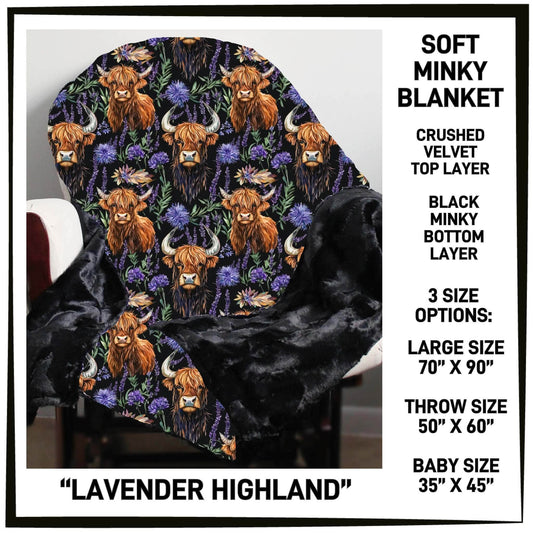 MI8B - Lavender Highland Minky Blanket - Preorder Closing 7/15 ETA: Late Sept