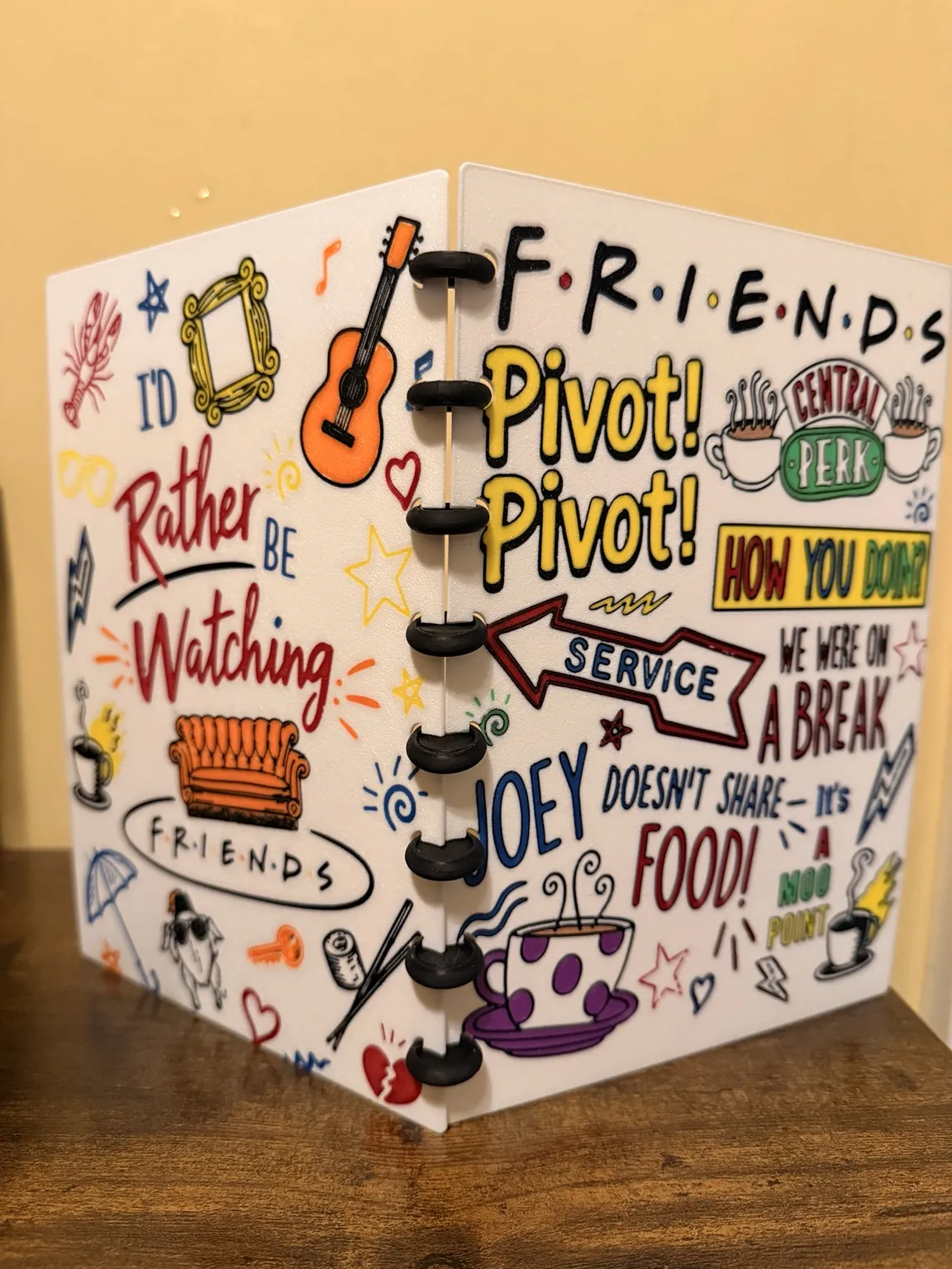 FRIENDS- 3D PRINTED REFILLABLE NOTEBOOK
