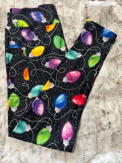 X-mas Lights Full Length Leggings With Pockets