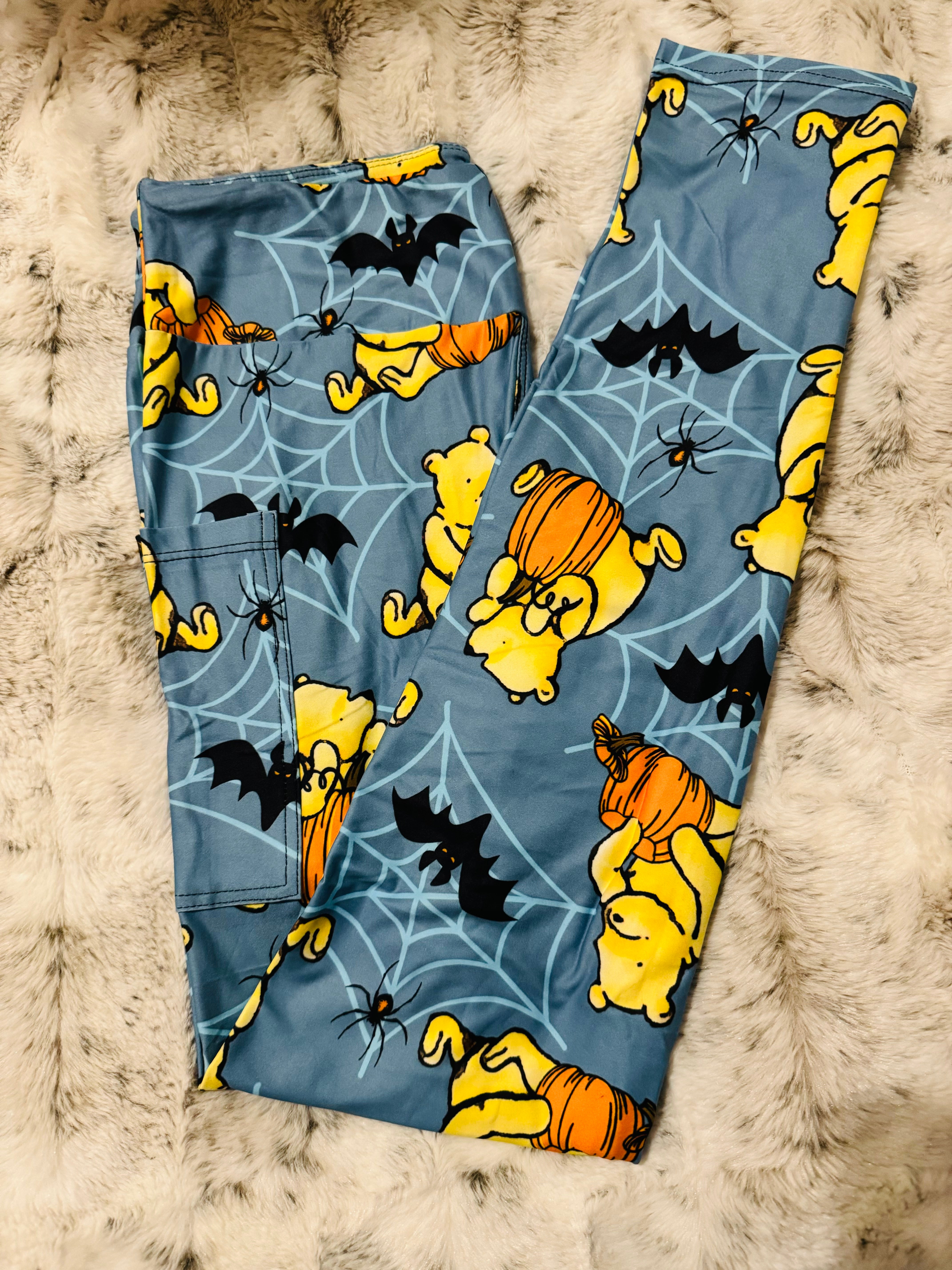 Spooky Bear Full Length Leggings With Pockets