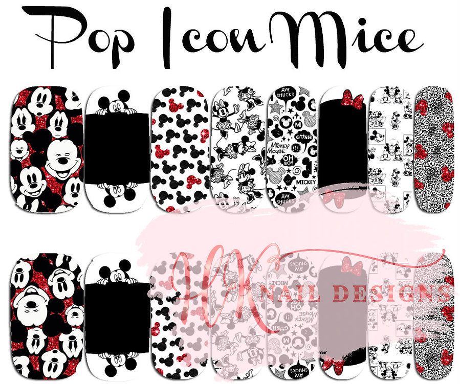 Pop Icon Mice Nail Wraps