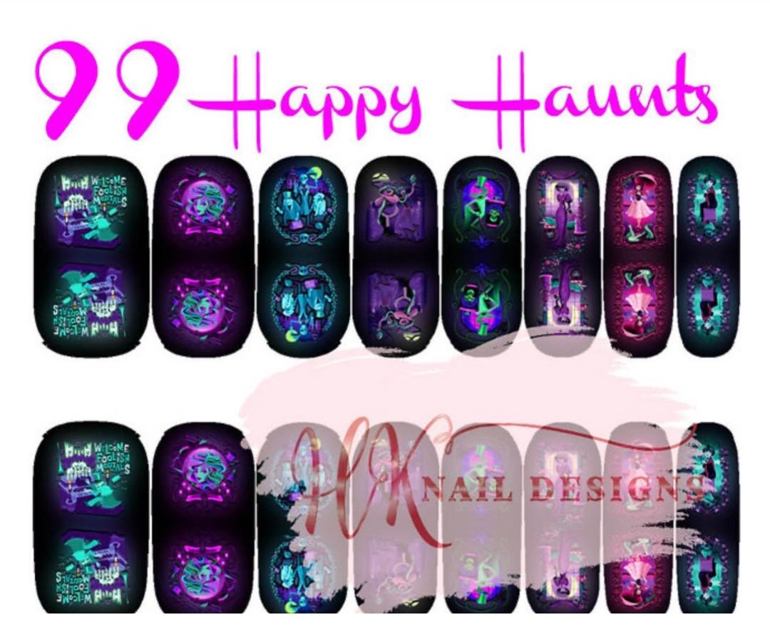 99 Happy Haunts Nail Wraps