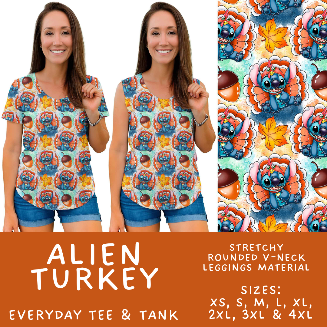 Batch #583 - Magical Character Fall - Closes 9/9 - ETA early Nov - Alien Turkey Everyday Tank & Tee