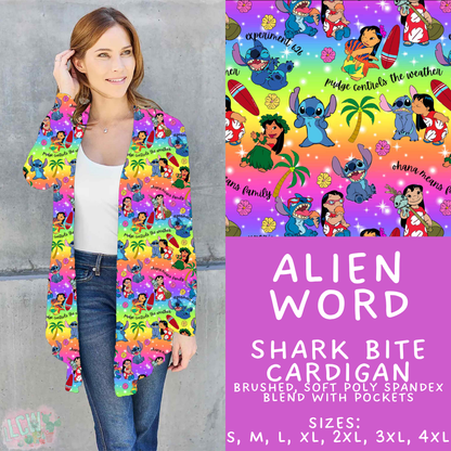 Batch #608 - Magic in Words - Closes 11/4 - ETA early Jan - Alien Word Cardigan