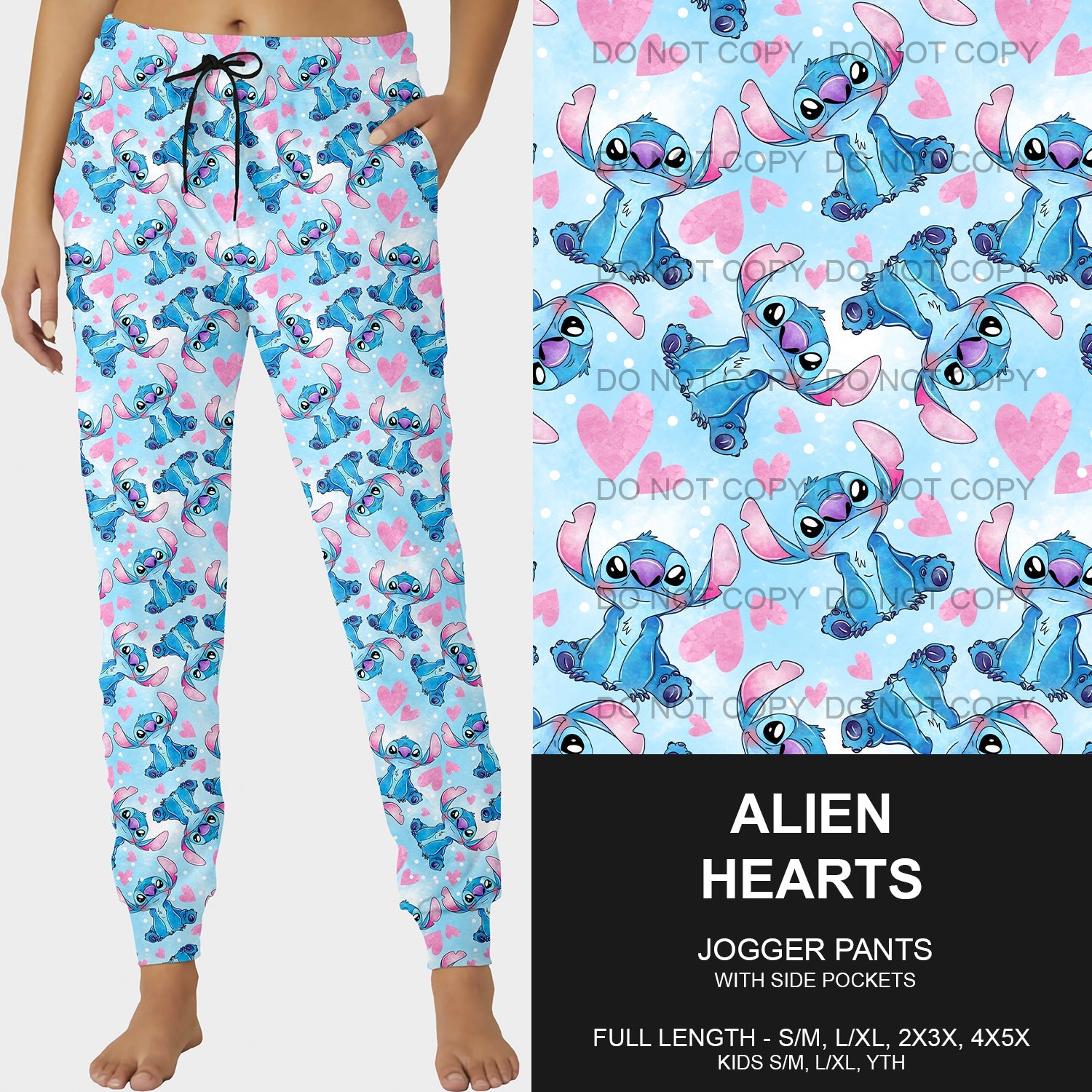 B196 - Preorder Alien Hearts Joggers (Closes 11/24. ETA late Jan.)