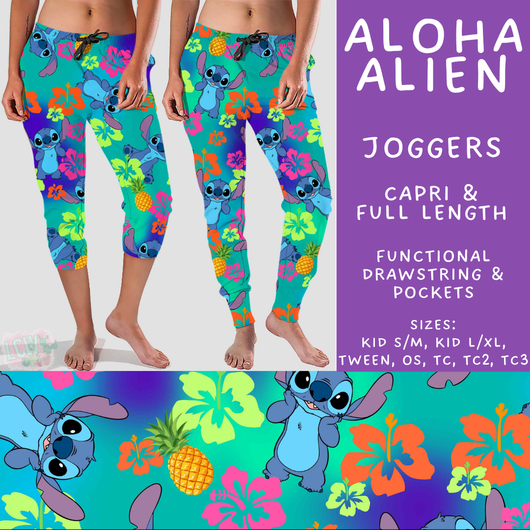 Batch #594 - Magical Faves 25 - Closes 10/5 - ETA early Dec - Aloha Alien Full and Capri Length Joggers