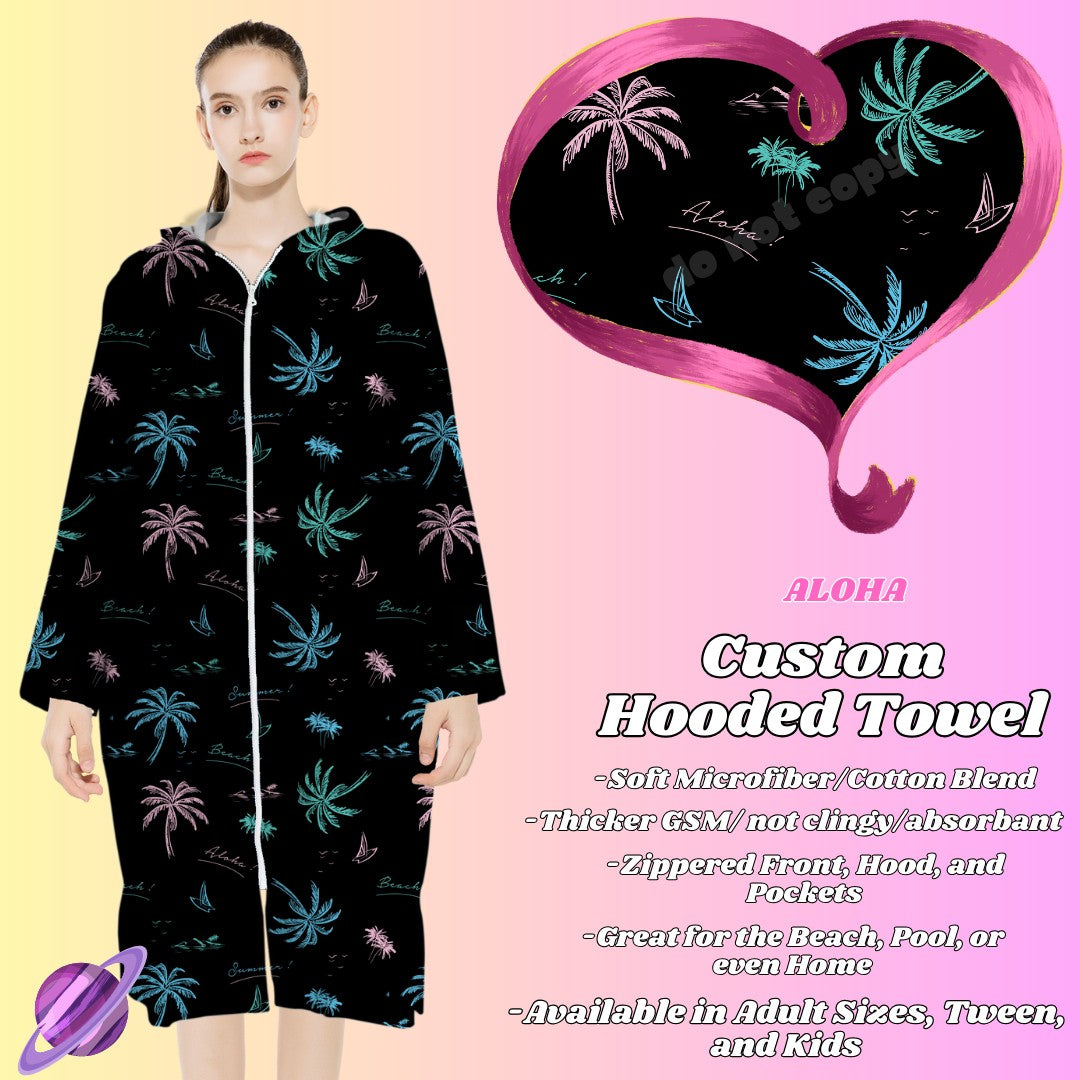 ALOHA- HOODED TOWEL- PREORDER CLOSING 4/27
