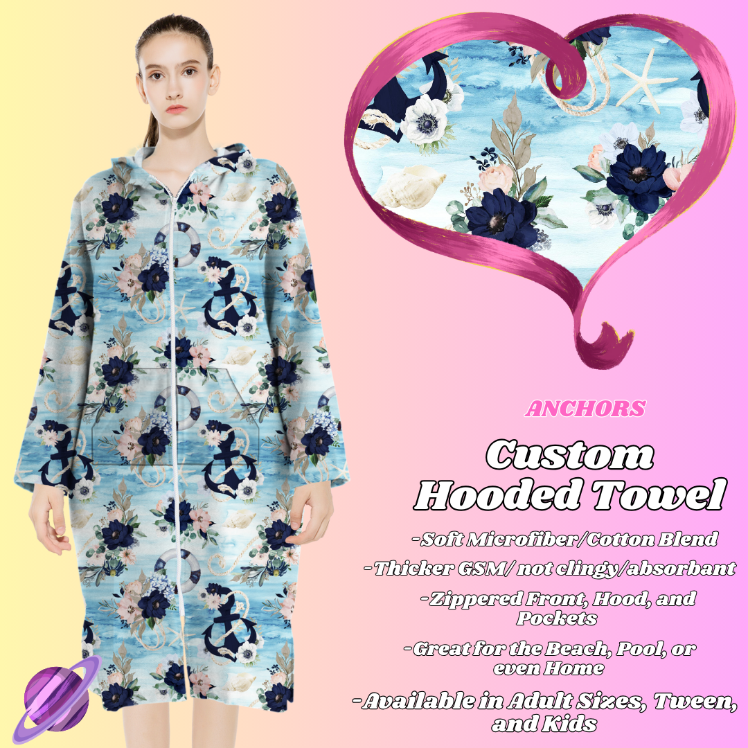 ANCHORS- HOODED TOWEL- PREORDER CLOSING 4/27