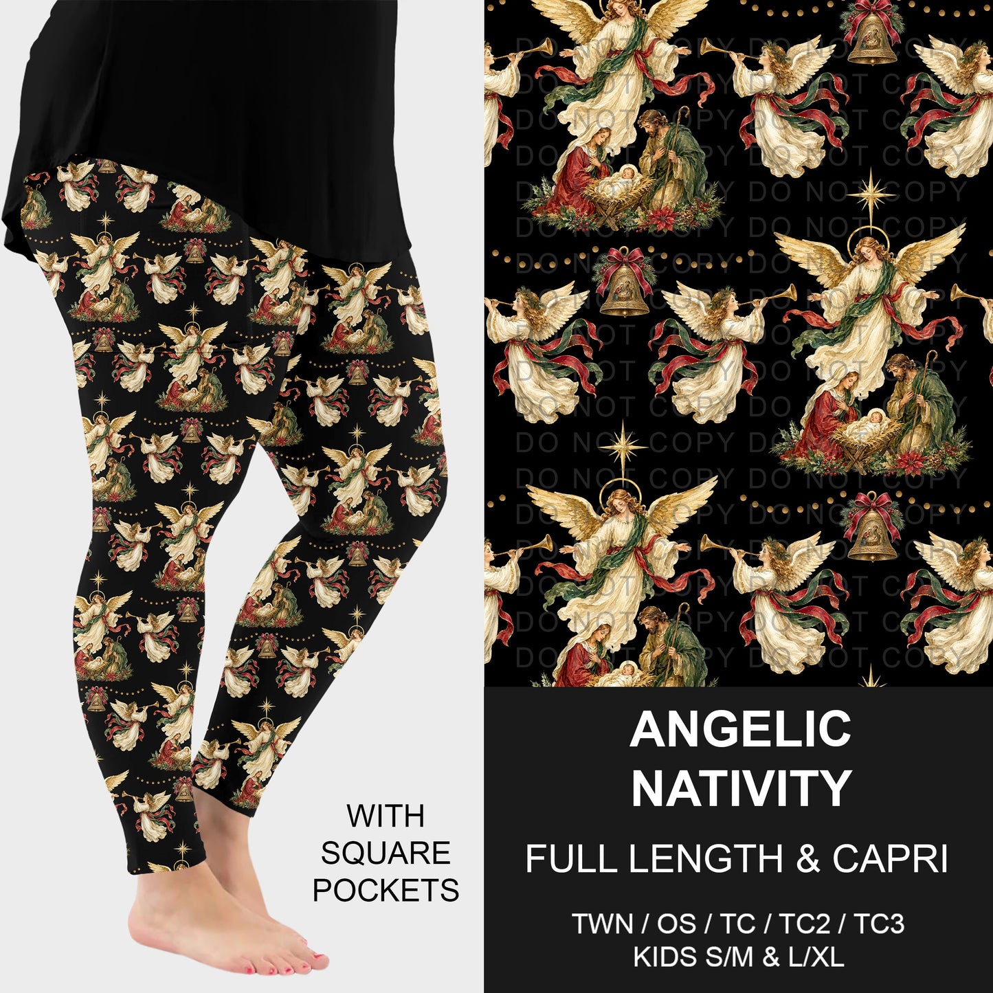 B311 - Preorder Angelic Nativity Leggings w/ Pockets (Closes 9/06. ETA: mid Nov.)