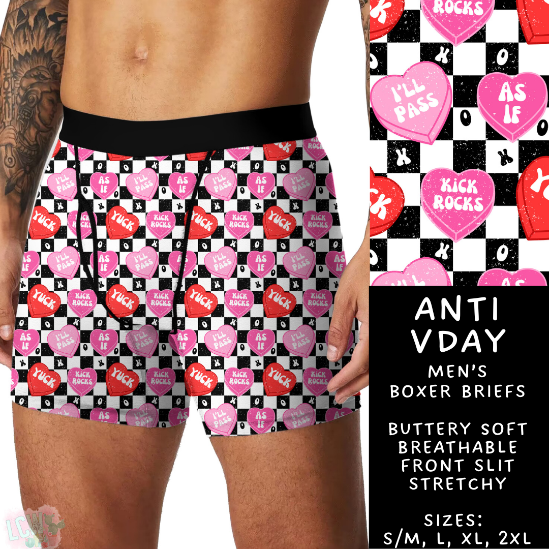 Batch #612 - Valentine's Matching Underwear - Closes 11/11 - ETA mid Jan - Anti Vday Men's Boxer Briefs