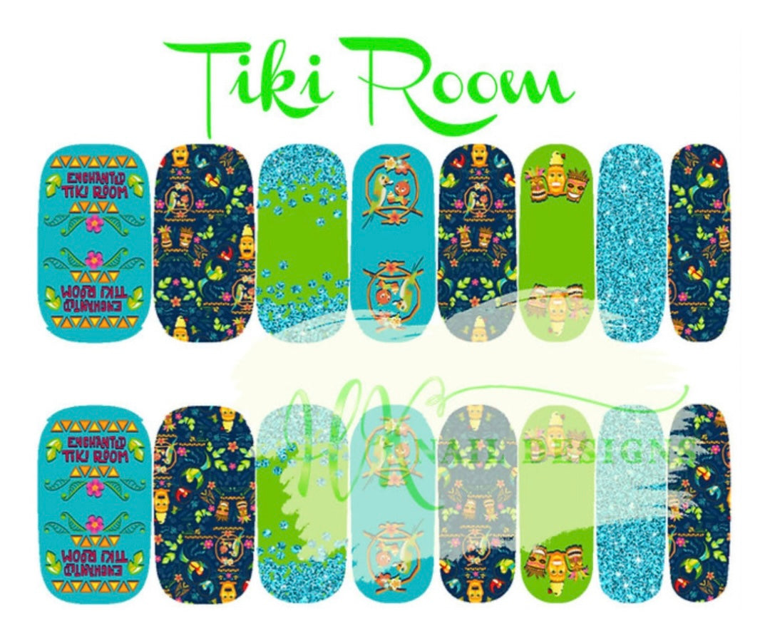 Tiki Room Nail Wraps