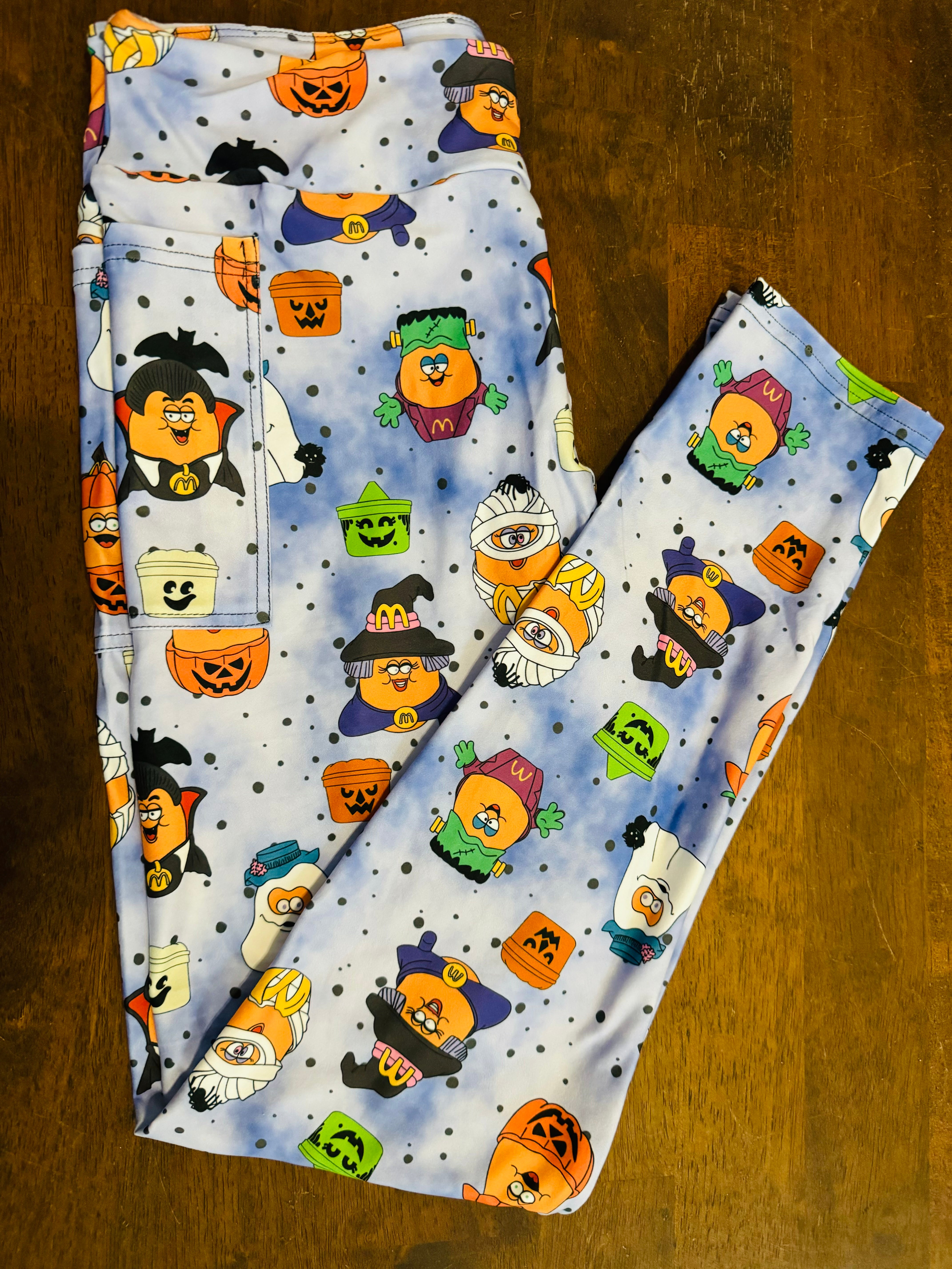 Halloween McD Leggings With Pockets