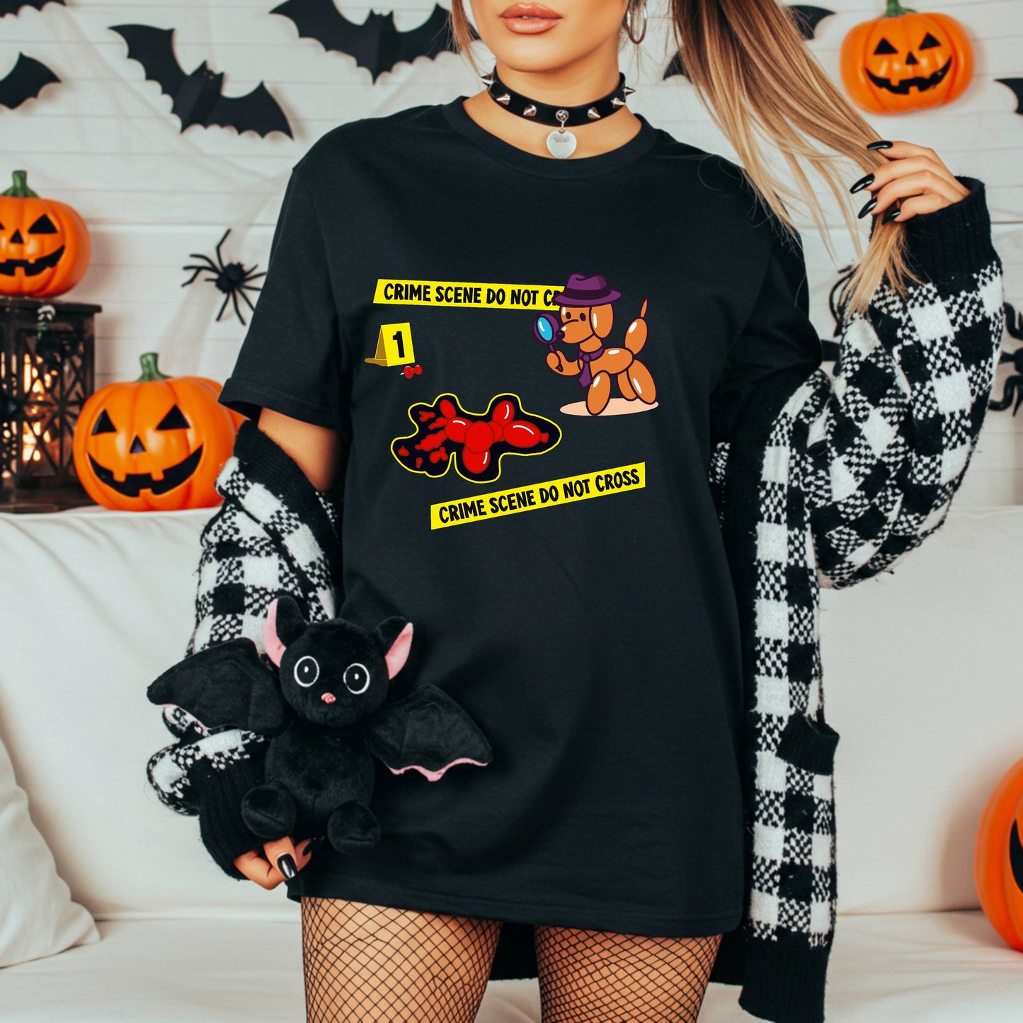 Balloon Dog Crime Digital Files PNG, SVG, Seamless Pattern, Sublimation & DTF