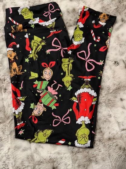 Stealing Xmas Full Length Leggings With Pockets