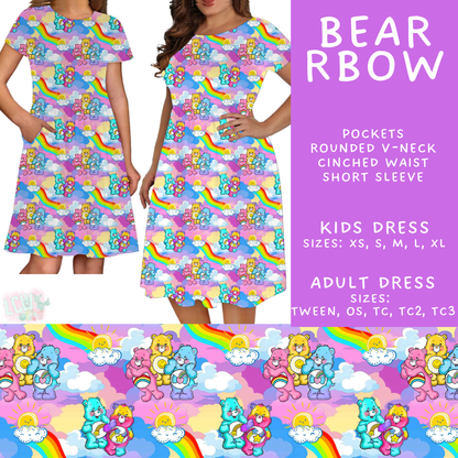 Batch #586 - Cool Characters 18 - Closes 9/16 - ETA mid Nov - Bear RBow Adult & Kids Dresses