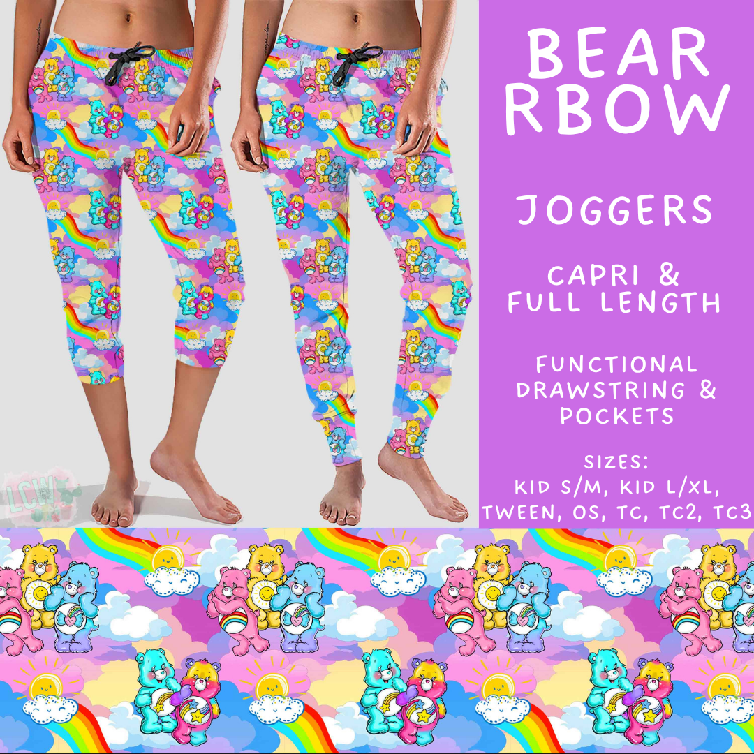 Batch #586 - Cool Characters 18 - Closes 9/16 - ETA mid Nov - Bear RBow Full and Capri Length Joggers
