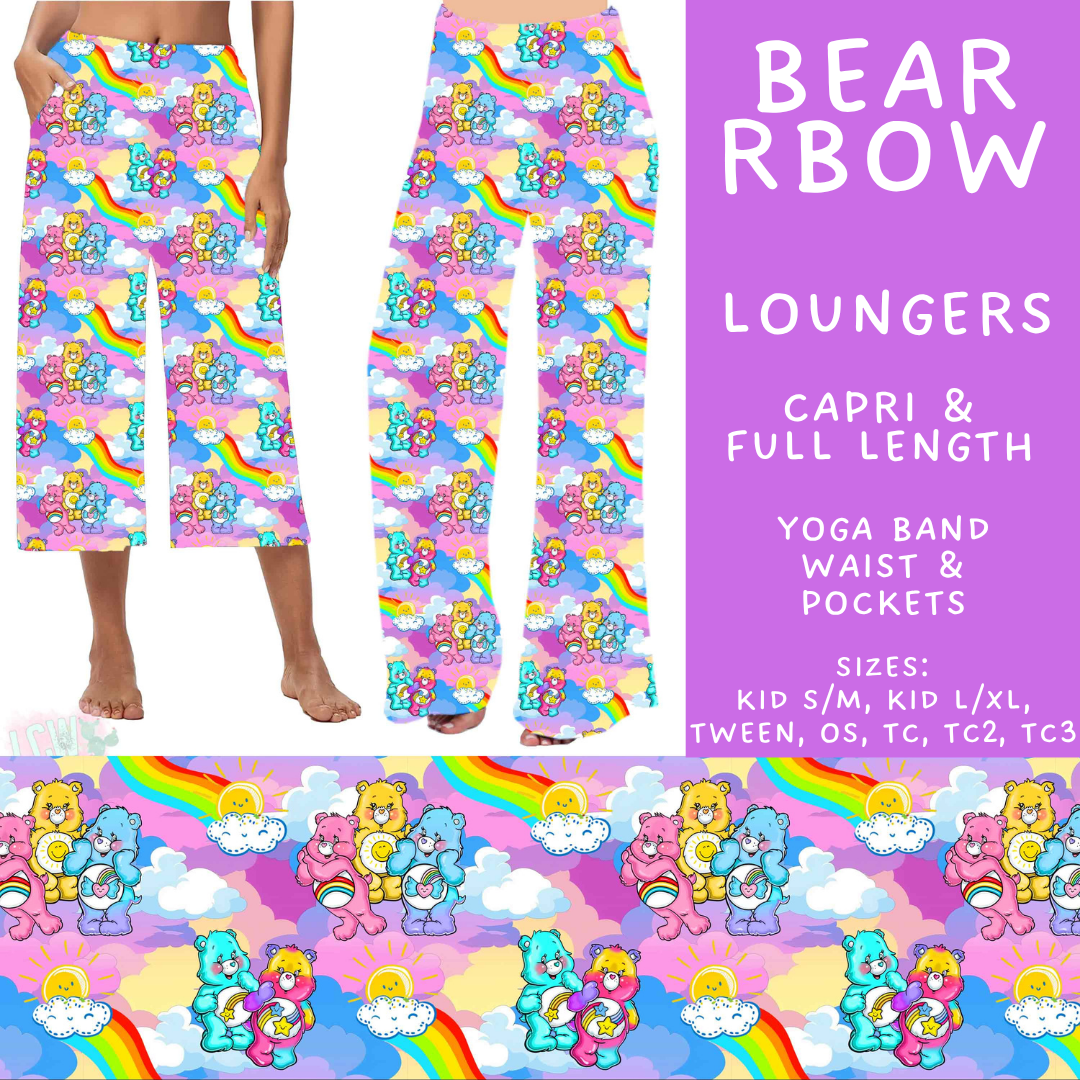 Batch #586 - Cool Characters 18 - Closes 9/16 - ETA mid Nov - Bear RBow Capri and Full Length Loungers