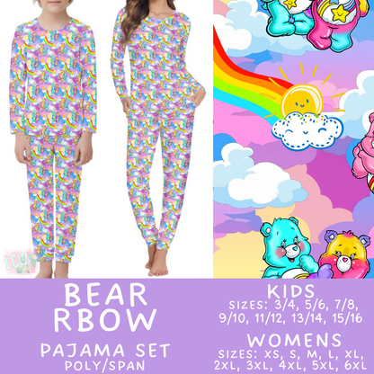 Batch #587 - Family Pajamas 2 - Closes 9/18 - ETA mid Nov - Bear RBow Women's & Kid's Pajama Set