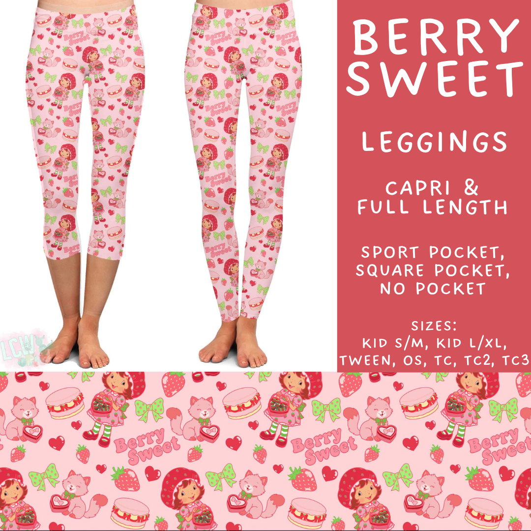 Batch #601 - Cool Characters 19 - Closes 10/21 - ETA mid Dec - Berry Sweet Full and Capri Length Leggings