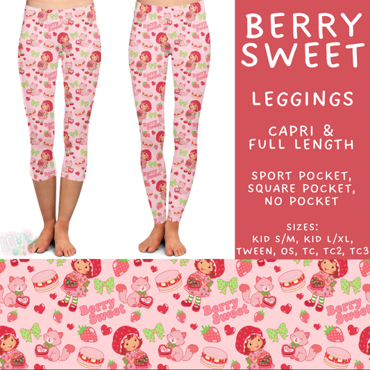 Batch #601 - Cool Characters 19 - Closes 10/21 - ETA mid Dec - Berry Sweet Full and Capri Length Leggings