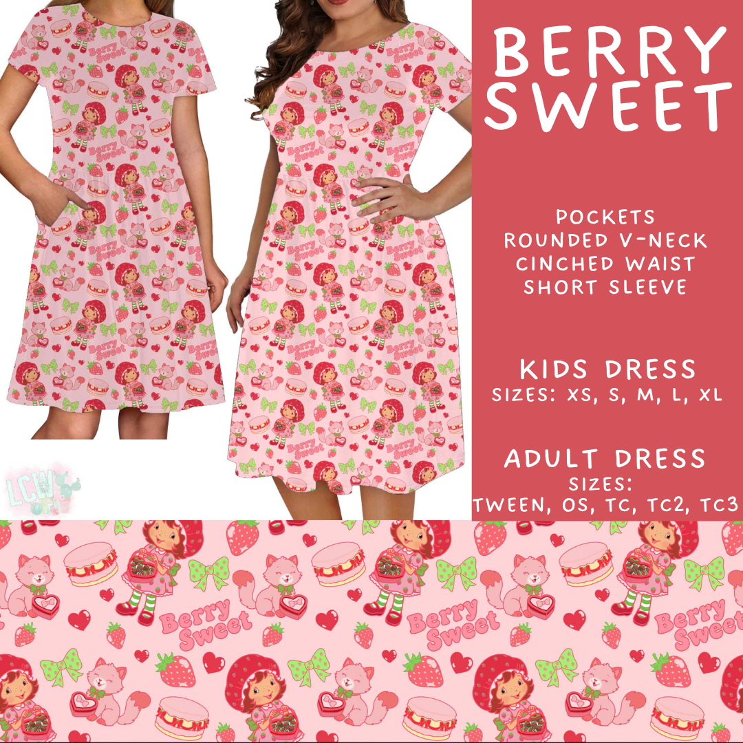 Batch #601 - Cool Characters 19 - Closes 10/21 - ETA mid Dec - Berry Sweet Adult & Kids Dresses