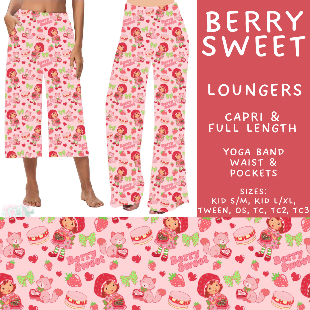 Batch #601 - Cool Characters 19 - Closes 10/21 - ETA mid Dec - Berry Sweet Capri and Full Length Loungers