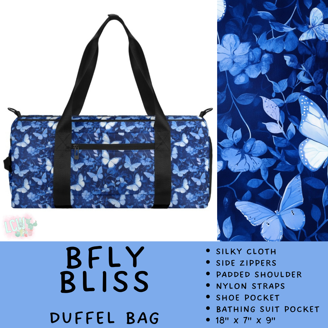 Batch #609 - Travel Collection 2 - Closes 11/6 - ETA early Jan - BFly Bliss Duffel Bag