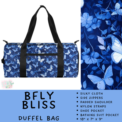 Batch #609 - Travel Collection 2 - Closes 11/6 - ETA early Jan - BFly Bliss Duffel Bag