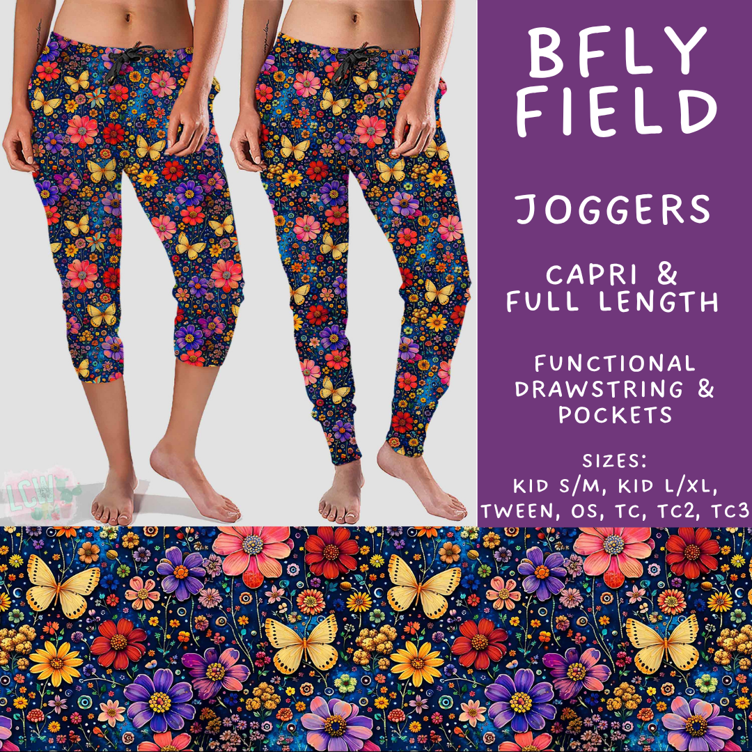 Batch #607 - Fun Run 28 - Closes 11/2 - ETA early Jan - BFly Field Full and Capri Length Joggers