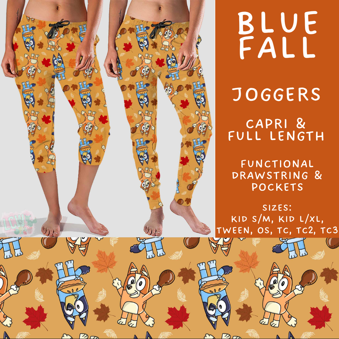 Batch #583 - Magical Character Fall - Closes 9/9 - ETA early Nov - Blue Fall Full and Capri Length Joggers