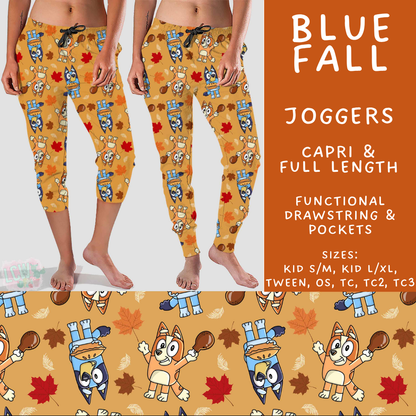 Batch #583 - Magical Character Fall - Closes 9/9 - ETA early Nov - Blue Fall Full and Capri Length Joggers