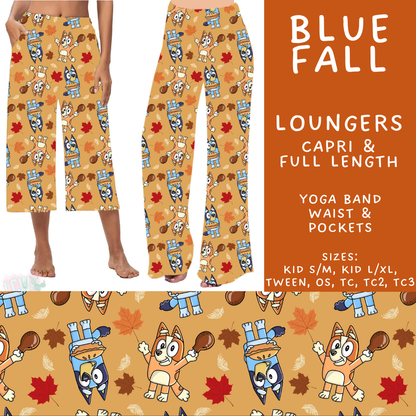 Batch #583 - Magical Character Fall - Closes 9/9 - ETA early Nov - Blue Fall Capri and Full Length Loungers