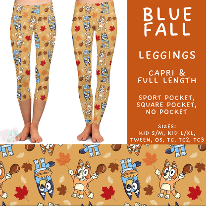 Batch #583 - Magical Character Fall - Closes 9/9 - ETA early Nov - Blue Fall Full and Capri Length Leggings