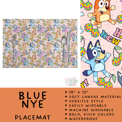 Batch #602 - Table Runners & Placemats - Closes 10/23 - ETA mid Dec - Blue NYE Placemat